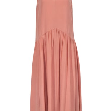 Eileen Fisher - Light Pink Sleeveless Silk Maxi Dress Sz L