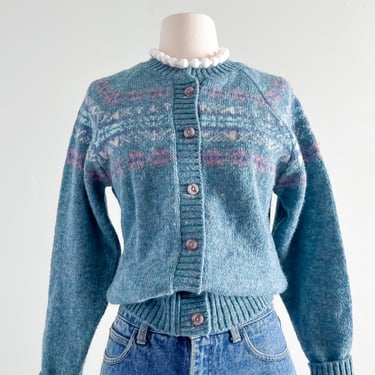 Vintage 1980's Mairi Macintyre Pastel Fair Isle Wool Sweater / Sz L