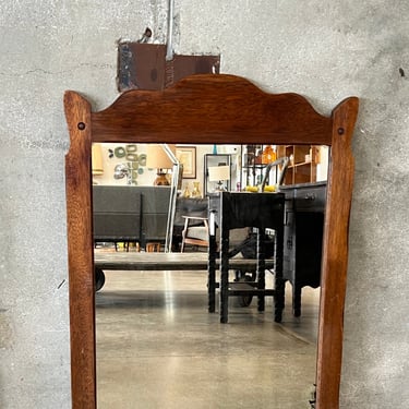 Monterey Furniture Early Large Deep Maple Mirror w/ Floral Detail CA 1929