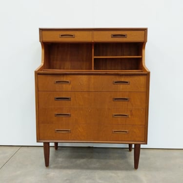 Vintage Danish Mid Century Modern Teak Secretary Desk 
