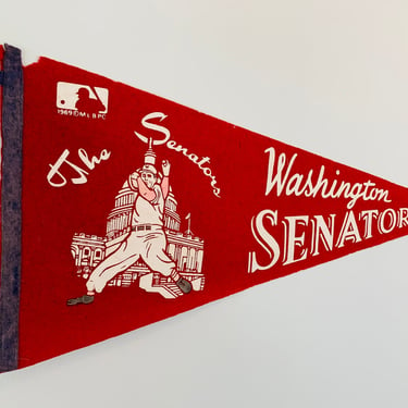Vintage 1969 Washington Senators MLB Souvenir Pennant - As Is Condition 