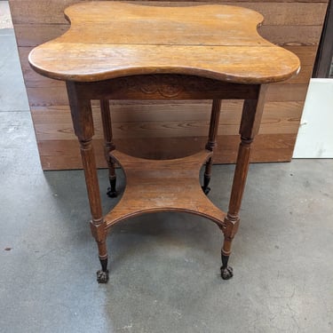 Vintage Wood Table with Decorative Feet