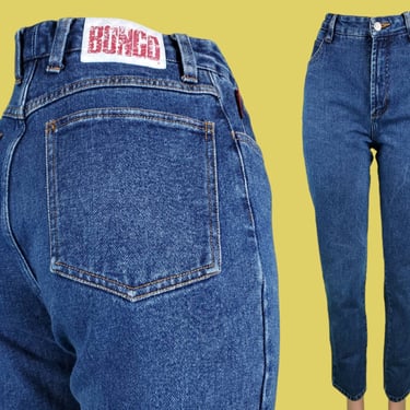 80s 90s BONGO jeans. Medium wash tapered legs mid-high rise. Iconic vintage denim. (29 x 29) 