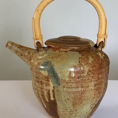 Vintage Studio Pottery Tea Pot Signed Miklowski 
