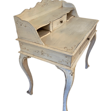 French Hand Painted White Wood Writing Desk CD131-35