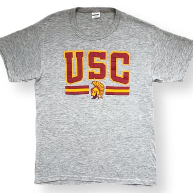 Vintage 80s Eastport University of Southern California USC Trojans Collegiate Graphic T-Shirt Size Large 