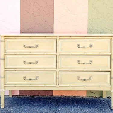 Henry Link Faux Bamboo Double Dresser