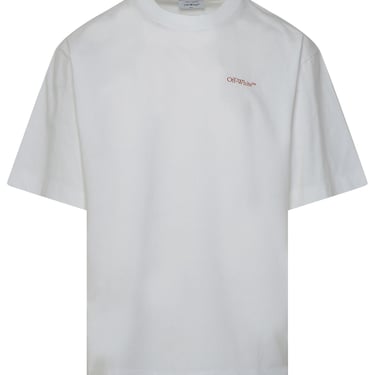 Off-White Man White Cotton T-Shirt