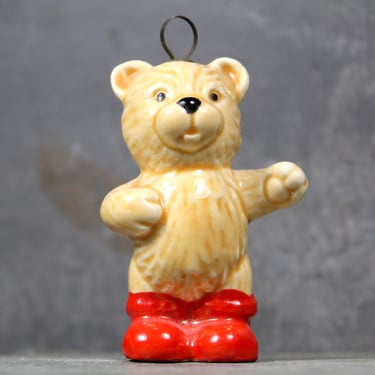 Goebel Ceramic Teddy Bear Christmas Ornament | Goebel West Germany | Circa 1970s/1980s | For TEDDY BEAR LOVERS 