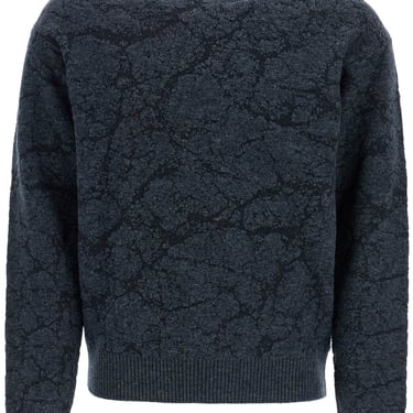 Boss Men's Black Wool Sweater With Wide Neck Regular Fit Men