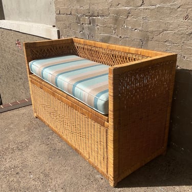 Wicker Storage Bench