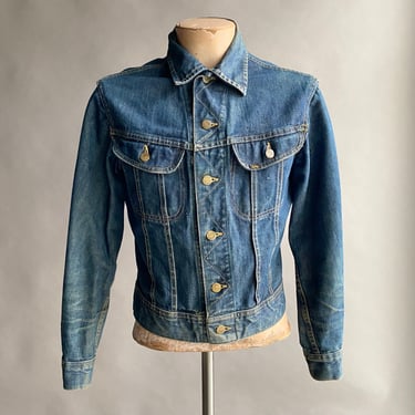 Vintage Lee 101J Denim Jacket / Lee Jean Jacket / USA Made Denim Jacket / Lee Riders Denim Jacket / Vintage Union Made Denim Jacket Small 
