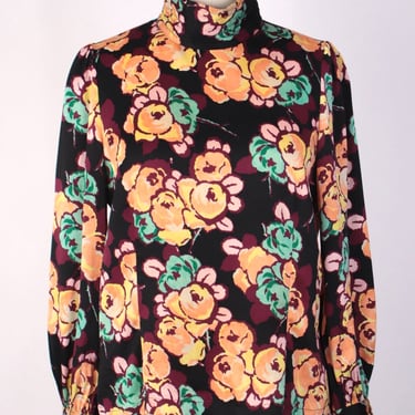 Dries Van Noten Silk Floral Blouse