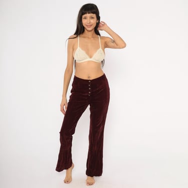 FLARED SATIN PANTS Y2K Vintage Stretchy Shiny | Better Stay