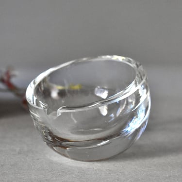 Vintage Scandinavian Glass Ashtray Middle Century Glass 