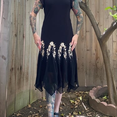 sachin and babi light blue dress EVERPRETTY Spring Elegant Chiffon High Slit Lantern Sleeve Embroidered Black  Bridesmaid Dress, Wedding Guest Semi-Formal Dress Party