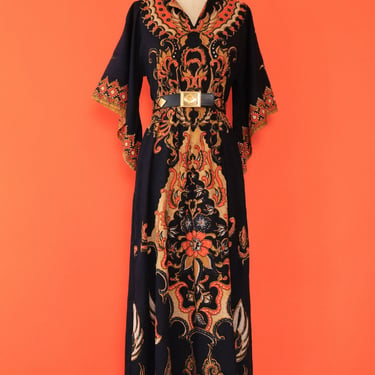 70s Desert Nights Caftan Dress M