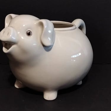 Vintage Fitz & Floyd Ceramic Piggy Pitcher Vase Japan 7" 