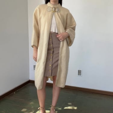 Vintage Ivory Mohair Bonnie Cashin Coat (M/L)