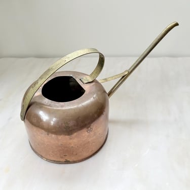 Vintage Copper and Brass Watering Can Antique Watering Can Modern Vintage Home Indoor Gardening Houseplants Copper Decor Canister Pitcher 