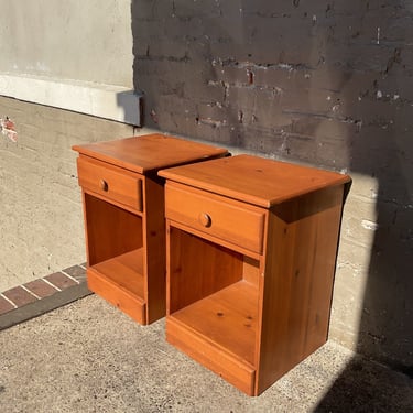 Pair of Pine Nightstands