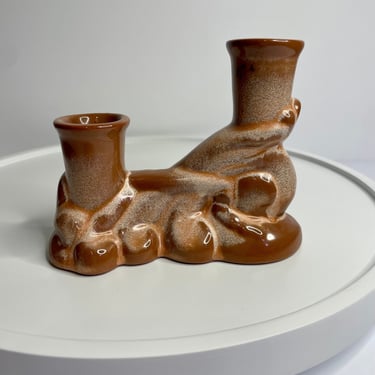 Vintage Frankoma Pottery Double Candleholder | Frankoma #304 