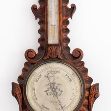 English H. Barnascone Sheffield Oak Barometer
