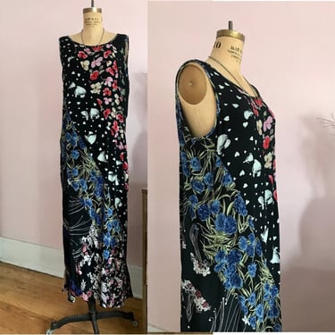 1990's Size 18 Mosaic Maxi Dress 