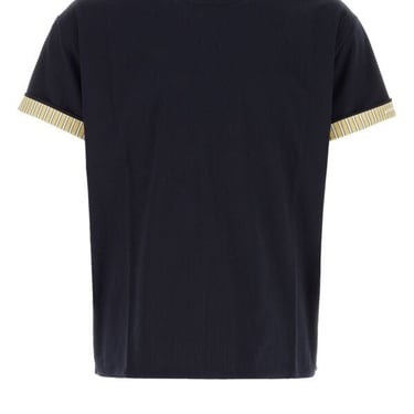 Bottega Veneta Men Midnight Blue Cotton T-Shirt