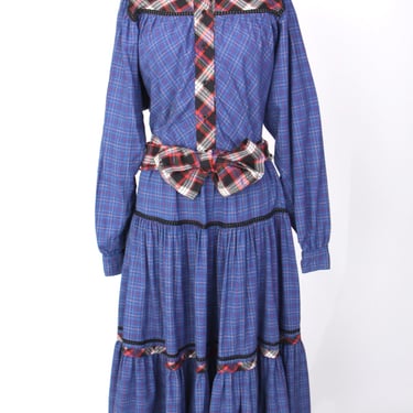 1980s Koos Van Den Akker Plaid Skirt Set