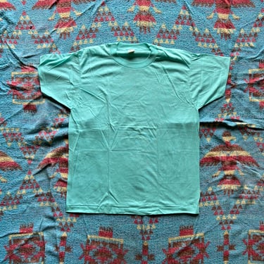 Vintage 1980s Teal Screen Stars Blank T Shirt 