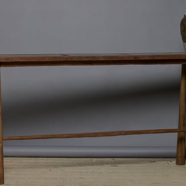 Three Stone Arts & Crafts Style Teak Console from Java