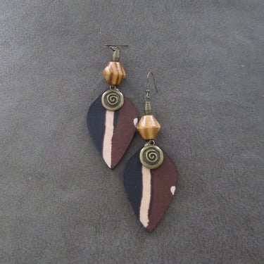 African print earrings, Ankara earrings, Afrocentric batik earrings, patterned fabric earrings 101 