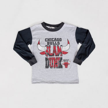 CHICAGO BULLS TEE Vintage 3/4 Sleeve Cotton Sports Basketball Nba Graphic T-Shirt 90's / Extra Small Xs Xxs 
