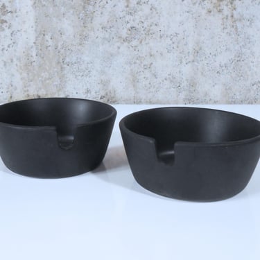 Pair of Modernist Personal Ashtrays by Kenji Fujita for Freeman Lederman 