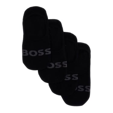 Boss Men's Low Profile Slim Black Socks With Minimalist Logo Men