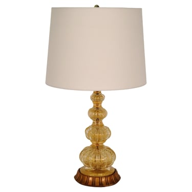 Barovier e Toso Gold Murano Glass Table Lamp 
