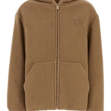 Miu Miu Women Camel Pile Jacket