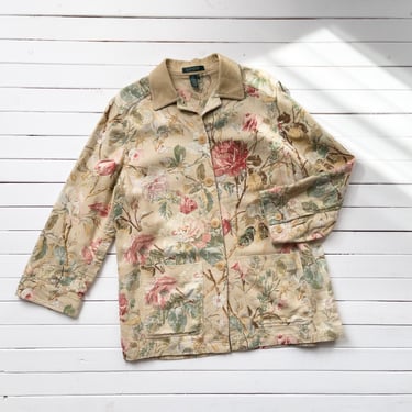 Ralph Lauren jacket 90s vintage floral linen chore coat 