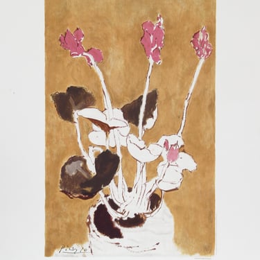 Les Cyclamens by Pablo Picasso, Marina Picasso Estate Lithograph Poster 