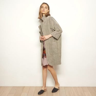 The Odells Oversized Striped Chenille Coat (Size: XS)