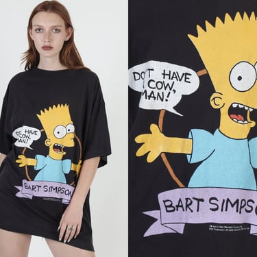 Vintage 1990 Bart Simpson The Simpsons Matt Groening Cartoon TV Show T Shirt XXL 