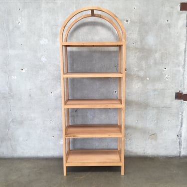 Arched Top &amp; Natural Finish Shelving Unit by Moe's Home