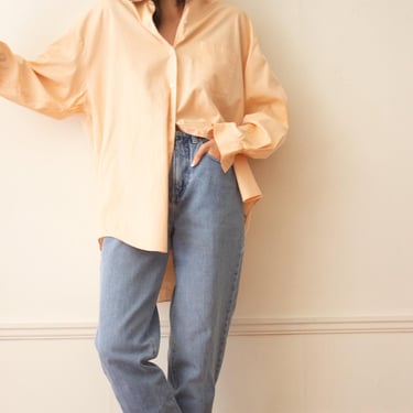 1990s Gap Peach Cotton Oversize Button Down 