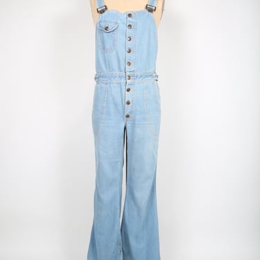 Vintage 70s Sanforized Denim Overalls Jumpsuit Hippie Hippy Woodstock Streetwear Country 