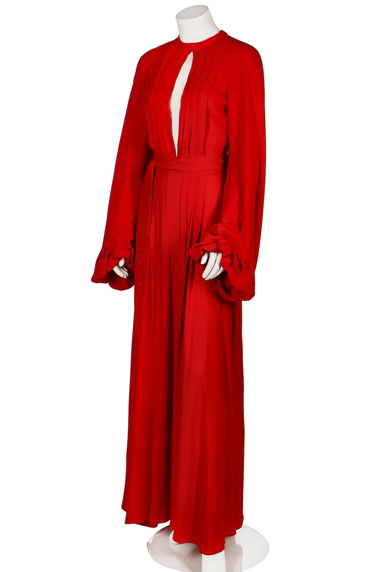 Ossie Clark Red 'Cuddly' Wrap Maxi Dress | Rachel Zabar Vintage | Los ...