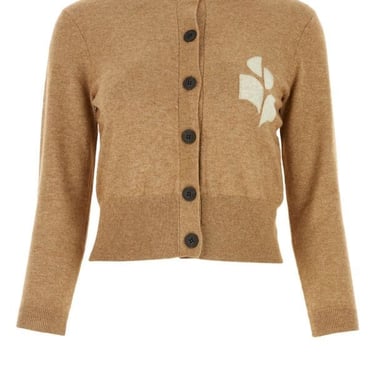 Isabel Marant Etoile Woman Melangã¨ Biscuit Cotton Blend Newton Cardigan