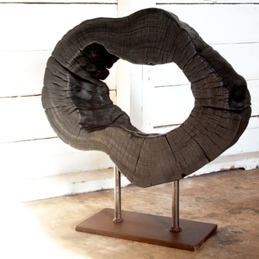 OM Collection Yakisugi Modern Organic Sculpture 