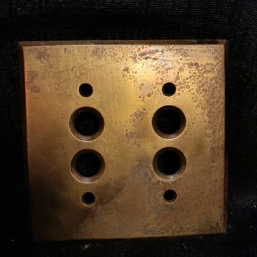 Double-Gang Push Button Switch Plate 4.5x 4.5