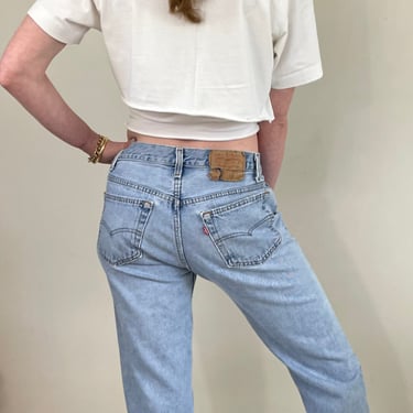 vintage 70s Levi's 501 faded button fly boyfriend Levis red tab jeans 30 x 29